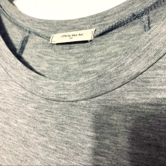 12pm by Moni Ami Gray & plaid long sleeve tunic L - Picture 5 of 6